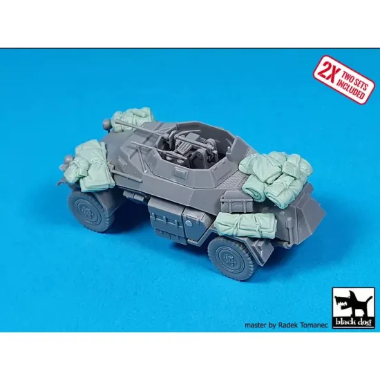 Black Dog T72192 1/72 Sd.kfz 222 Panzerrspahwagen Accessories Set For Dragon Stowage