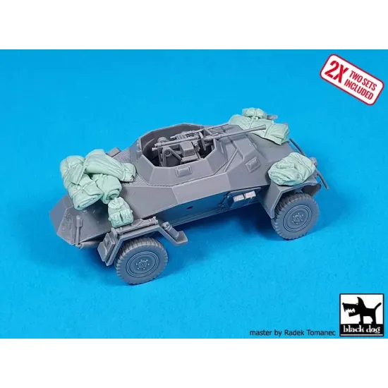 Black Dog T72192 1/72 Sd.kfz 222 Panzerrspahwagen Accessories Set For Dragon Stowage