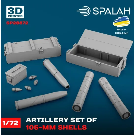 Spalah 28872 1/72 Set Of Scale Models Artillery Set Shell 105 Mm