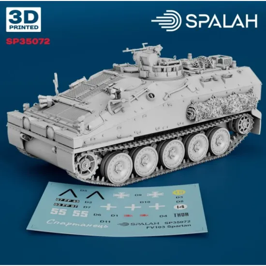 Spalah 35072 1/72 Scale Model British Armored Personnel Carrier Fv 103 Spartan