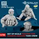Spalah 35772 1/72Set of figures Мodern Abrams tank crew 3 pcs