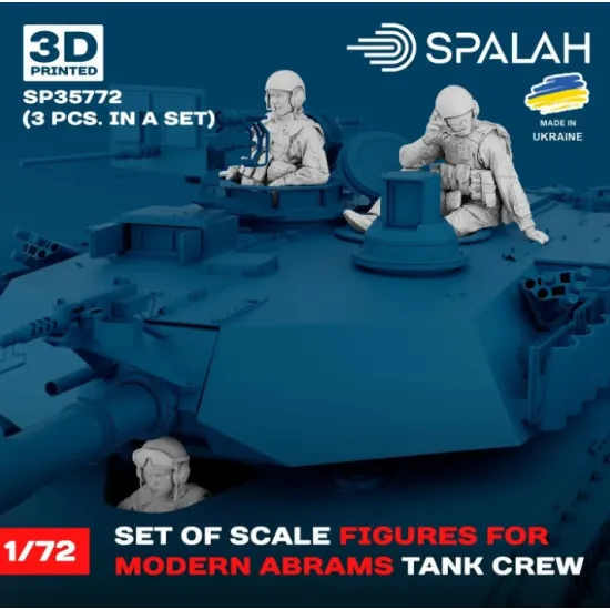 Spalah 35772 1/72Set of figures Мodern Abrams tank crew 3 pcs