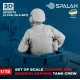 Spalah 35772 1/72Set of figures Мodern Abrams tank crew 3 pcs