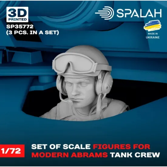 Spalah 35772 1/72Set of figures Мodern Abrams tank crew 3 pcs