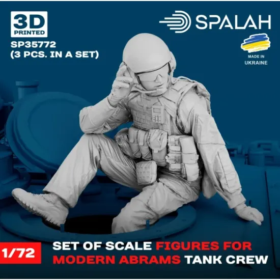 Spalah 35772 1/72Set of figures Мodern Abrams tank crew 3 pcs