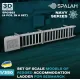 Spalah 01953 1/350 Set Of Scale Models Rigged Accommodation Ladders For Bismarck 4 Pcs