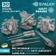 Spalah 02753 1/350 Set Of Scale Model Anti-aircraft Armament 3/7 Cm Sk C/30 Guns For Biscmarck 11 Pcs