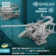 Spalah 02853 1/350 Set Of Scale Models Anti-aircraft Armanent 2 Cm C/30 Guns For Bismarck 9 Pcs