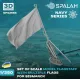 Spalah 02953 1/350 Set Of Scale Models Flagstaffs With Multiple Flags For Bismarck 2 Pcs