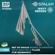 Spalah 02953 1/350 Set Of Scale Models Flagstaffs With Multiple Flags For Bismarck 2 Pcs