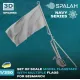 Spalah 02953 1/350 Set Of Scale Models Flagstaffs With Multiple Flags For Bismarck 2 Pcs