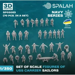 Spalah 03053 1/350 Set Of Figures Uss Carrier Sailors 70 Pcs