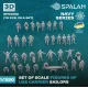 Spalah 03053 1/350 Set Of Figures Uss Carrier Sailors 70 Pcs
