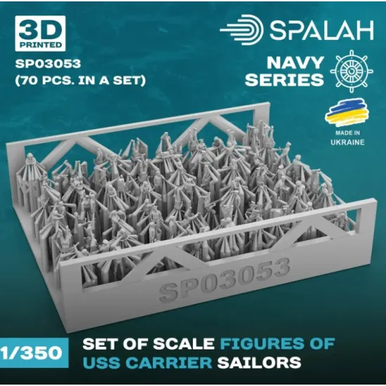 Spalah 03053 1/350 Set Of Figures Uss Carrier Sailors 70 Pcs