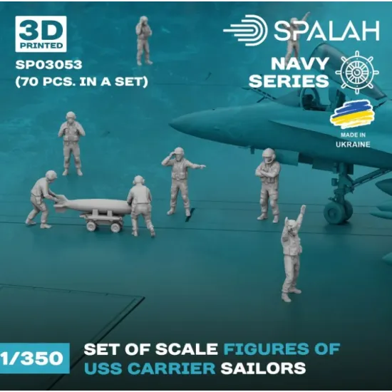 Spalah 03053 1/350 Set Of Figures Uss Carrier Sailors 70 Pcs