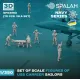 Spalah 03053 1/350 Set Of Figures Uss Carrier Sailors 70 Pcs