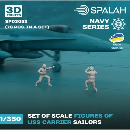 Spalah 03053 1/350 Set Of Figures Uss Carrier Sailors 70 Pcs