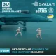 Spalah 03053 1/350 Set Of Figures Uss Carrier Sailors 70 Pcs