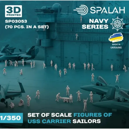 Spalah 03053 1/350 Set Of Figures Uss Carrier Sailors 70 Pcs
