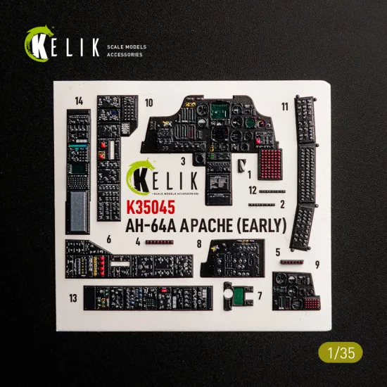 Kelik K35045 1/35 3d Decals Ah-64a Apache Early For Trumpeter