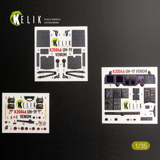 Kelik K35046 1/35 Uh-1y Venom Interior 3d Decals For Trumpeter Kit