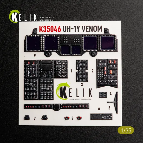 Kelik K35046 1/35 Uh-1y Venom Interior 3d Decals For Trumpeter Kit
