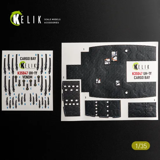 Kelik K35047 1/35 Uh-1y Venom Cargo Bay Interior 3d Decals For Trumpeter