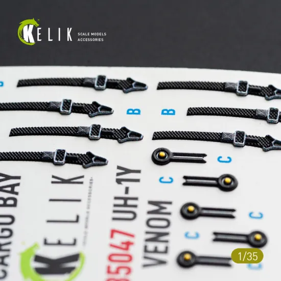 Kelik K35047 1/35 Uh-1y Venom Cargo Bay Interior 3d Decals For Trumpeter