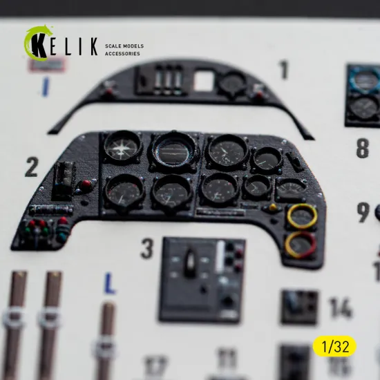 Kelik K32056 1/32 Bf-109 G2/4 Interior 3d Decals For Revell Kit