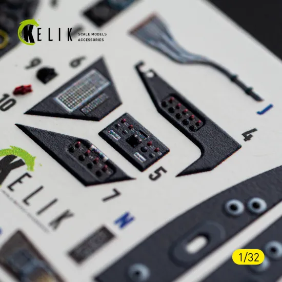 Kelik K32056 1/32 Bf-109 G2/4 Interior 3d Decals For Revell Kit