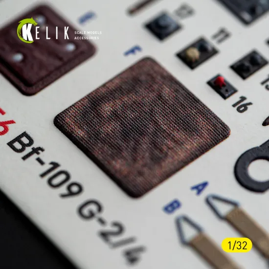 Kelik K32056 1/32 Bf-109 G2/4 Interior 3d Decals For Revell Kit