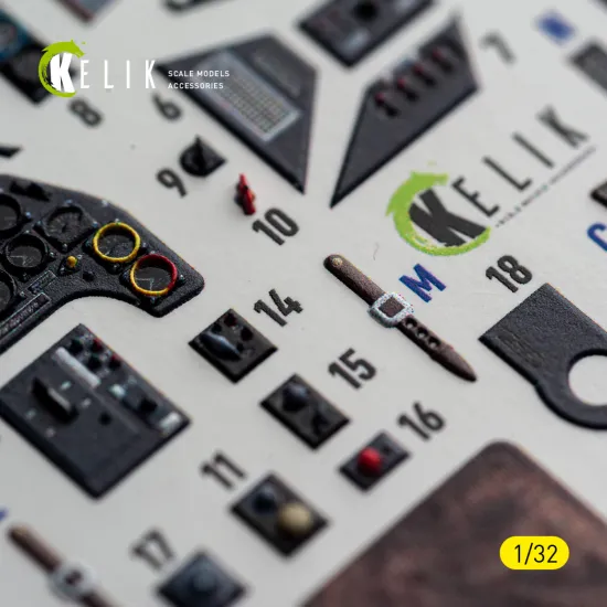 Kelik K32056 1/32 Bf-109 G2/4 Interior 3d Decals For Revell Kit