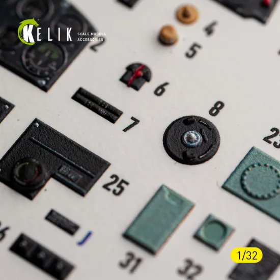 Kelik K32060 1/32 Spitfire Mk.iia - Interior 3d Decals For Revell Kit