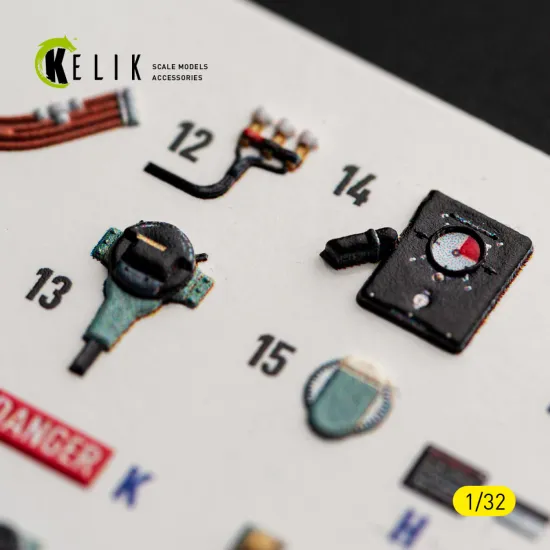 Kelik K32060 1/32 Spitfire Mk.iia - Interior 3d Decals For Revell Kit