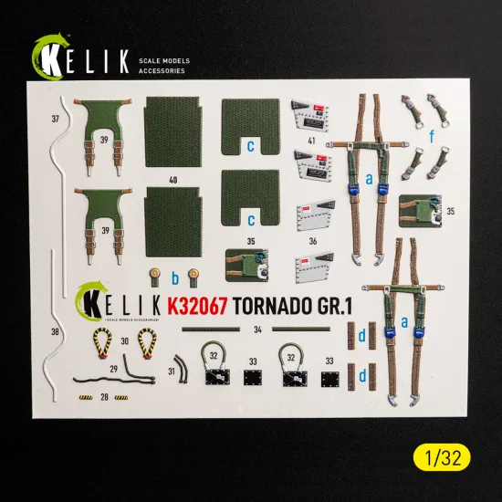 Kelik K32067 1/32 Tornado Gr.1 - Interior 3d Decals For Revell