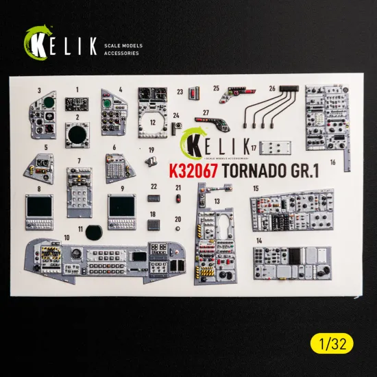 Kelik K32067 1/32 Tornado Gr.1 - Interior 3d Decals For Revell