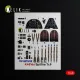 Kelik K48166 1/48 Spitfire Tr.9 - Interior 3d Decals For Airfix