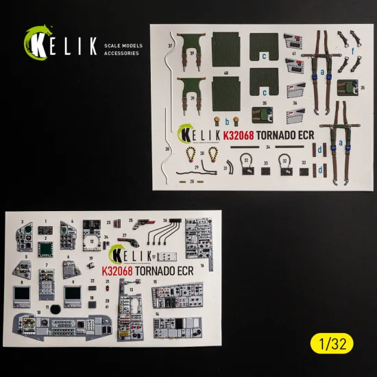 Kelik K32068 1/32 Tornado Ecr Interior 3d Decals For Revell