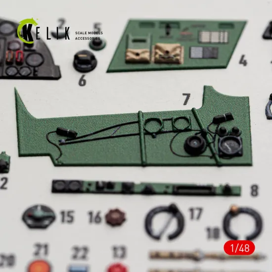 Kelik K48173 1/48 Hurricane Mk.iic - Interior 3d Decals For Hobbyboss Kit