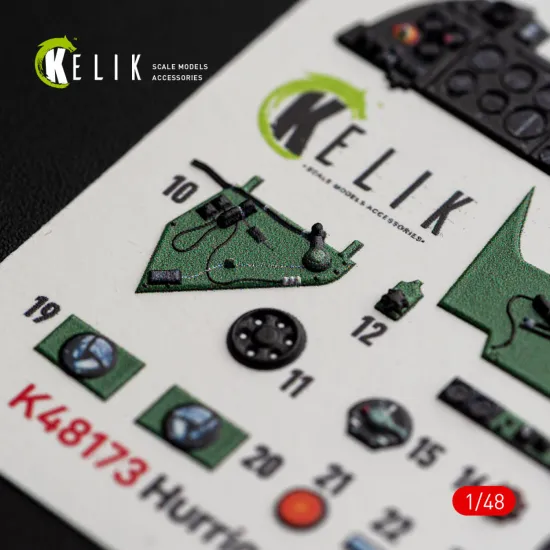 Kelik K48173 1/48 Hurricane Mk.iic - Interior 3d Decals For Hobbyboss Kit