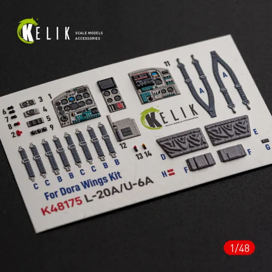 Kelik K48175 1/48 L-20a/U-6a - Type 2 Interior 3d Decals For Dora Wings Kit