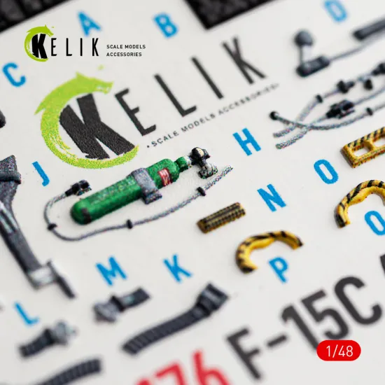 Kelik K48176 1/48 F-15c Late - Interior 3d Decals For Hasegawa