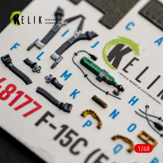 Kelik K48177 1/48 F-15c Early - Interior 3d Decals For Hasegawa