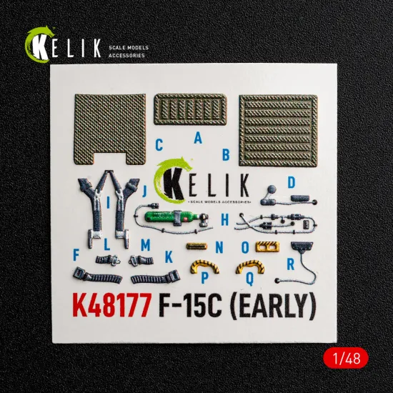Kelik K48177 1/48 F-15c Early - Interior 3d Decals For Hasegawa