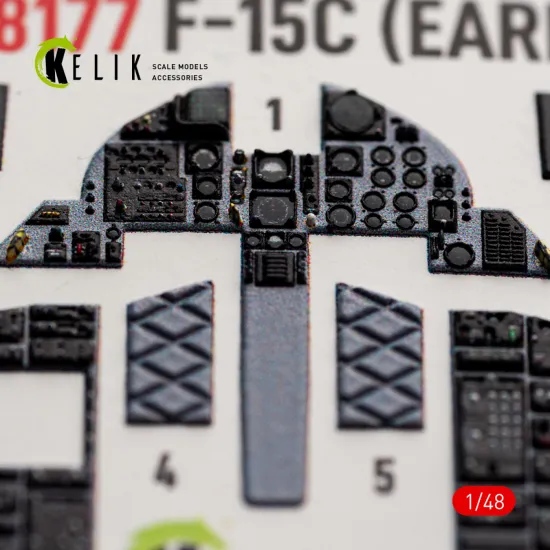 Kelik K48177 1/48 F-15c Early - Interior 3d Decals For Hasegawa