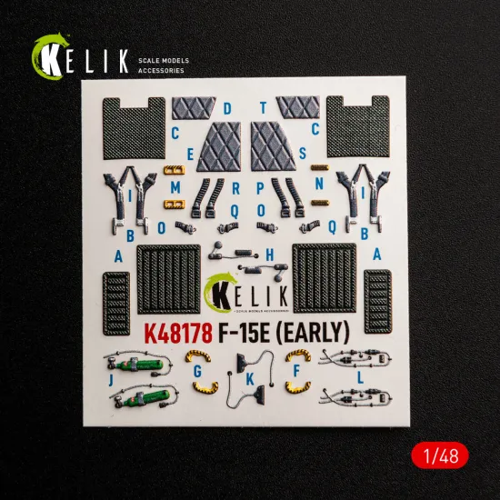 Kelik K48178 1/48 F-15e Early Interior 3d Decals For Hasegawa