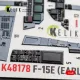 Kelik K48178 1/48 F-15e Early Interior 3d Decals For Hasegawa