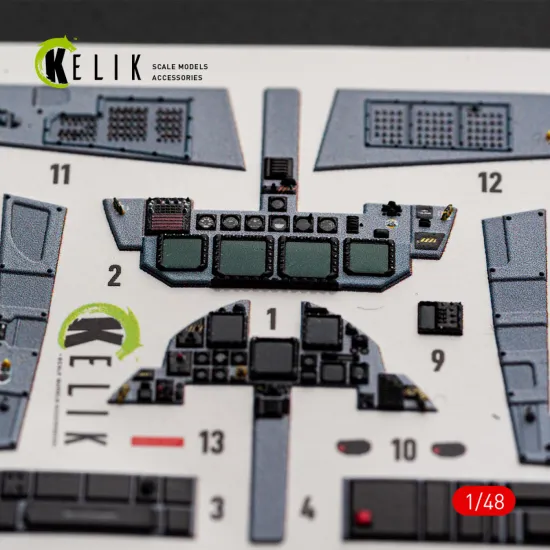 Kelik K48178 1/48 F-15e Early Interior 3d Decals For Hasegawa
