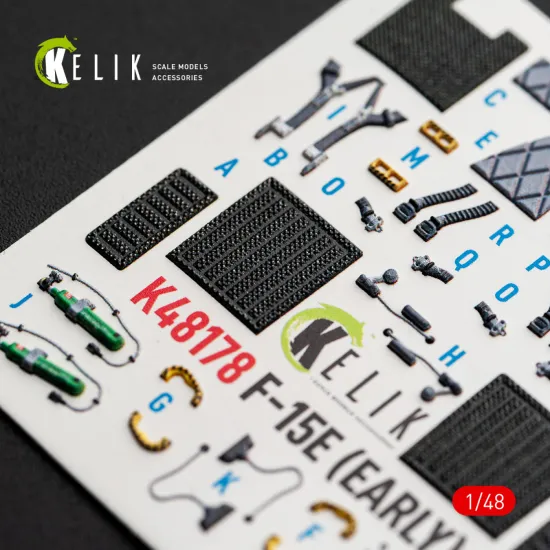 Kelik K48178 1/48 F-15e Early Interior 3d Decals For Hasegawa