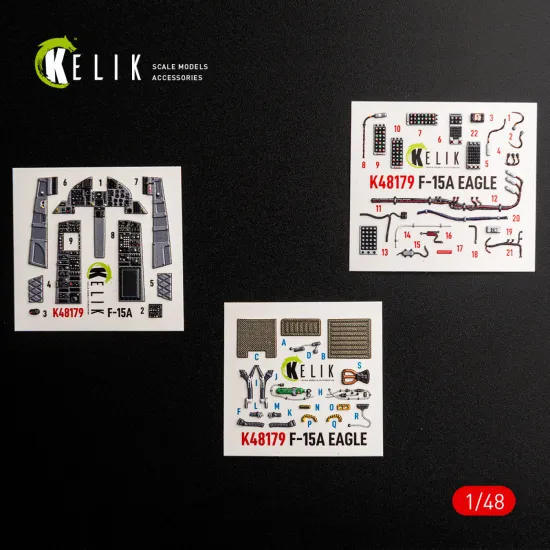 Kelik K48179 1/48 F-15a - Interior 3d Decals For Hasegawa